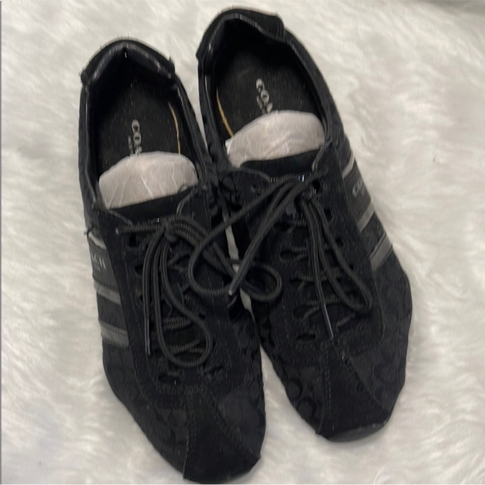 Coach Black Sneakers with Silver Accents